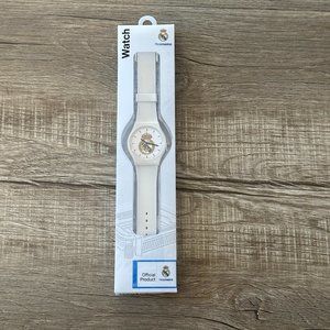REAL MADRID FC White Licensed Team Watch with Official Real Madrid Crest